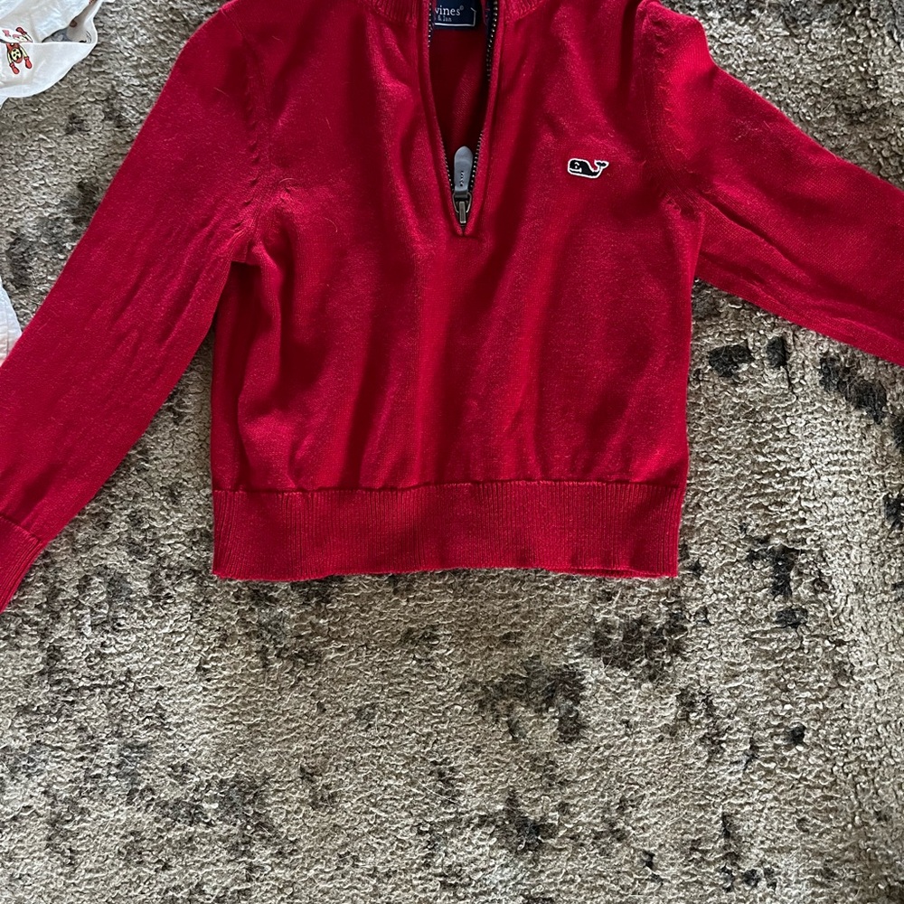 Vineyard Vines Women's V-Neck Red Sweater